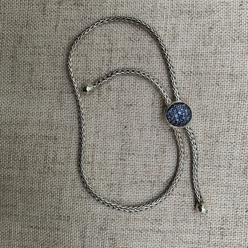 John Hardy sterling/sapphire pull bracelet EC